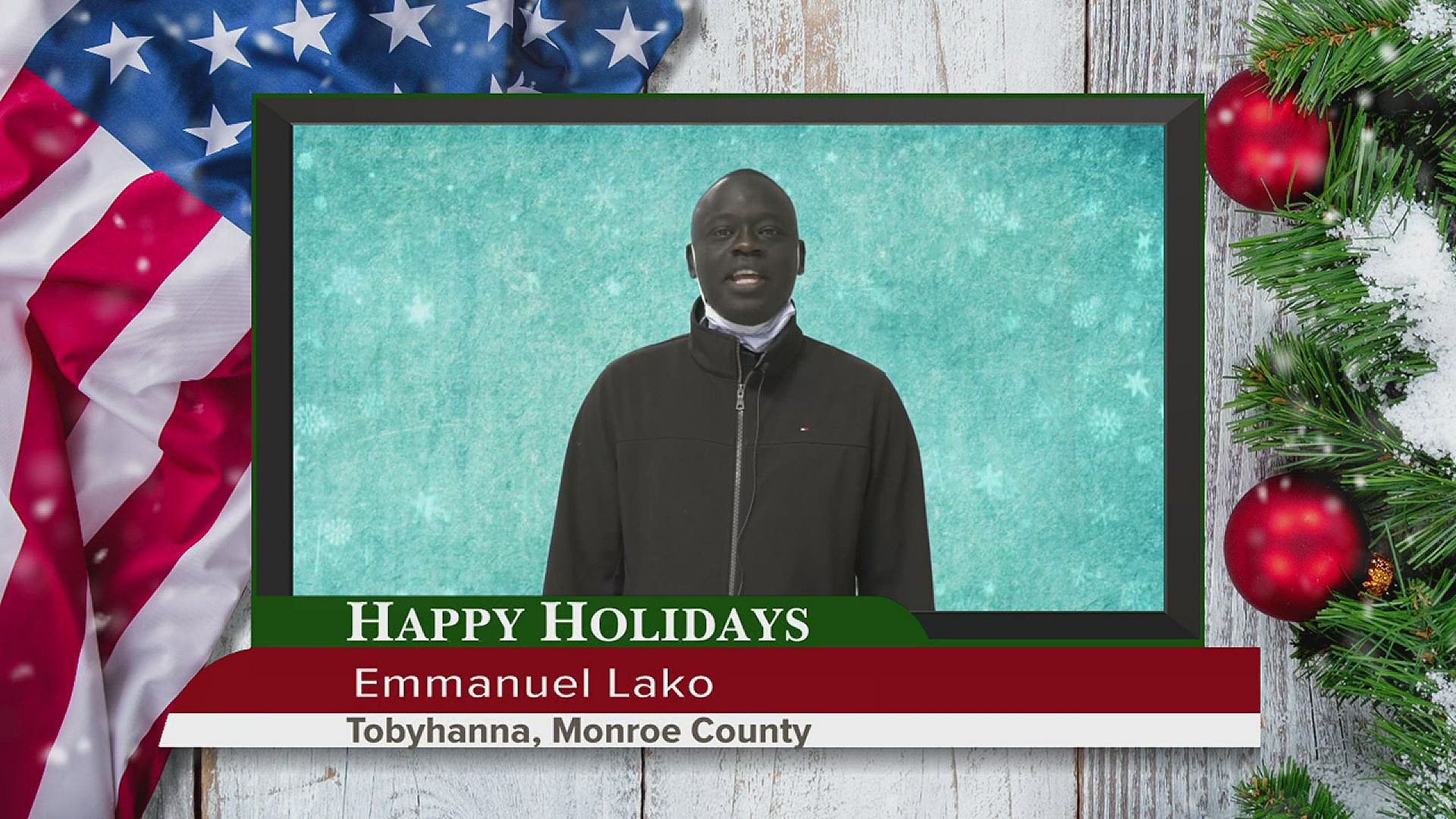 "I wish all my friends and family members at Tobyhanna Army Depot a happy, merry Christmas."