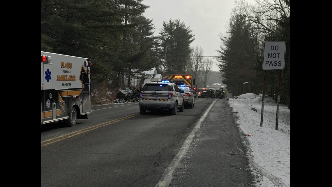 Crash Involving SUV and Delivery Truck Closes Road in Luzerne County
