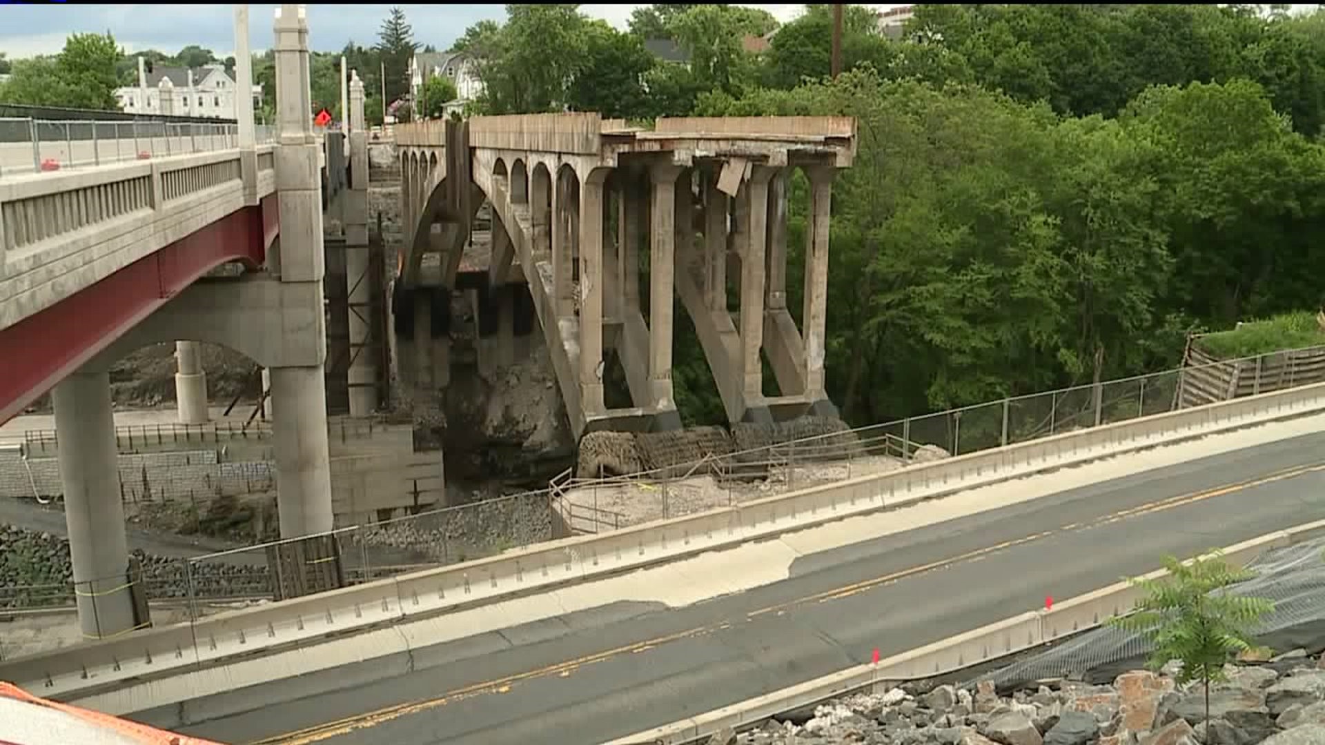Neighbors Gather to Watch, Remember as Harrison Avenue Bridge Comes Down