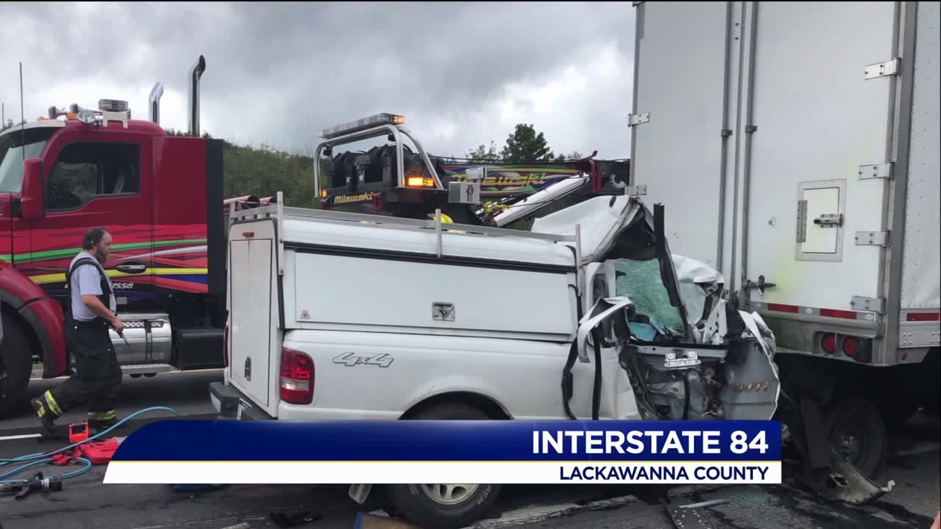Tractor Trailer and Truck Collide in Lackawanna County