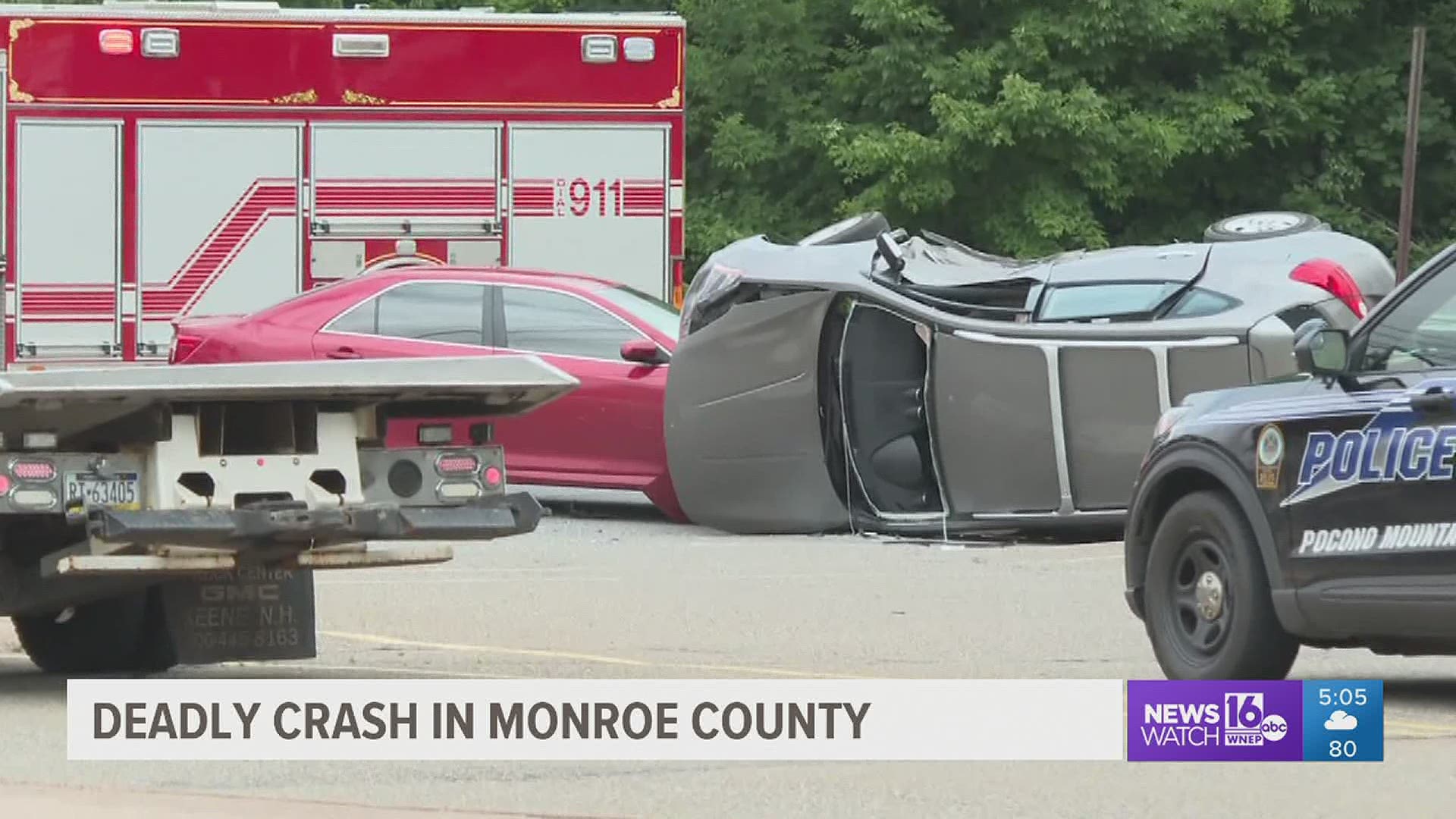 The crash happened Friday morning on Route 940 in Blakeslee.