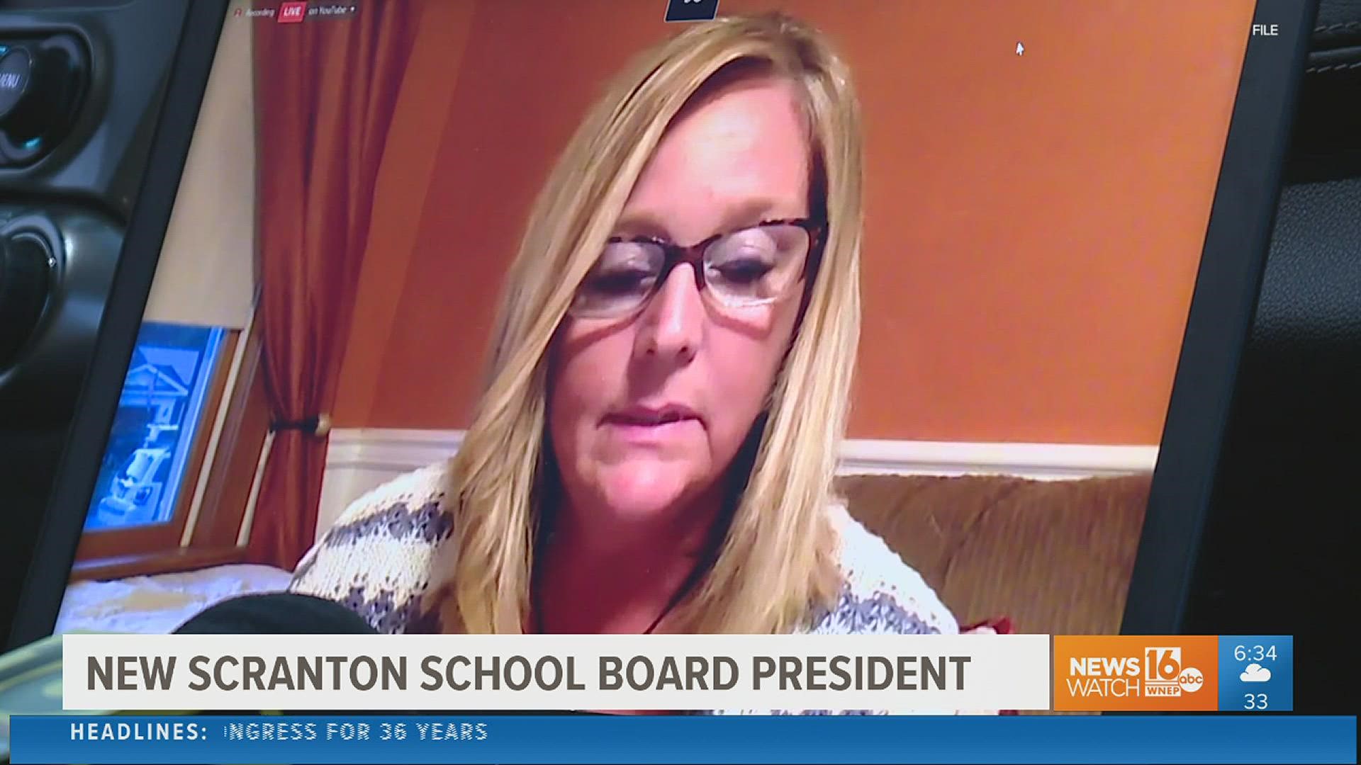 Tara Yanni was elected the new Scranton School Board President in a meeting on Monday night.