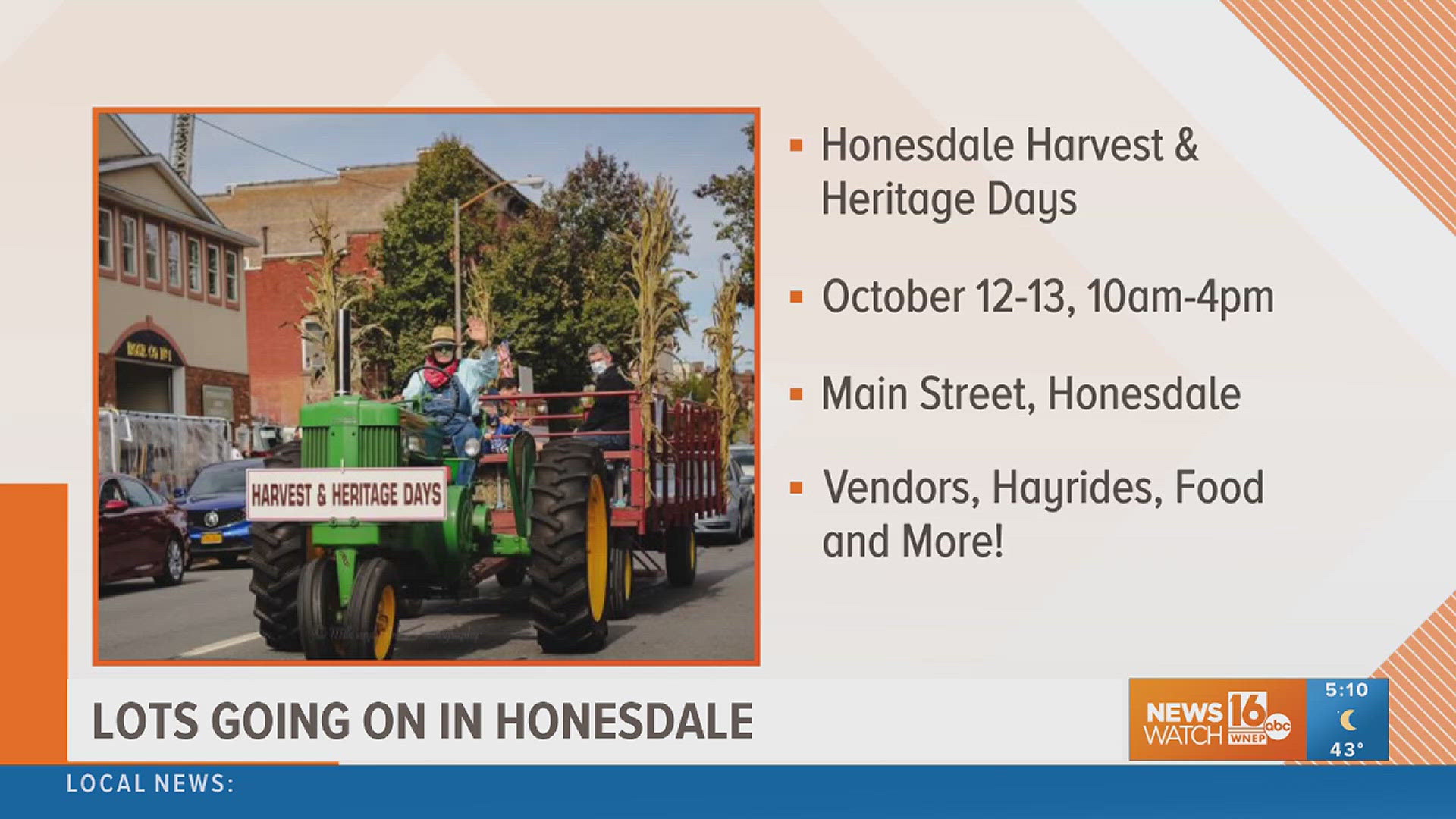 From the Heritage Festival to ghost tours, there's plenty of fun activities coming this upcoming weekend Honesdale.