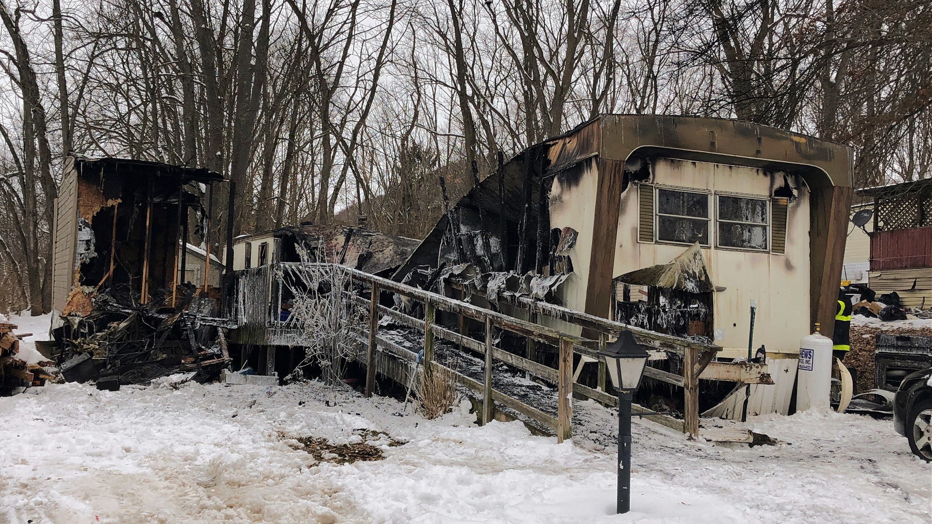 The fire started early Friday in Briar Creek Township.