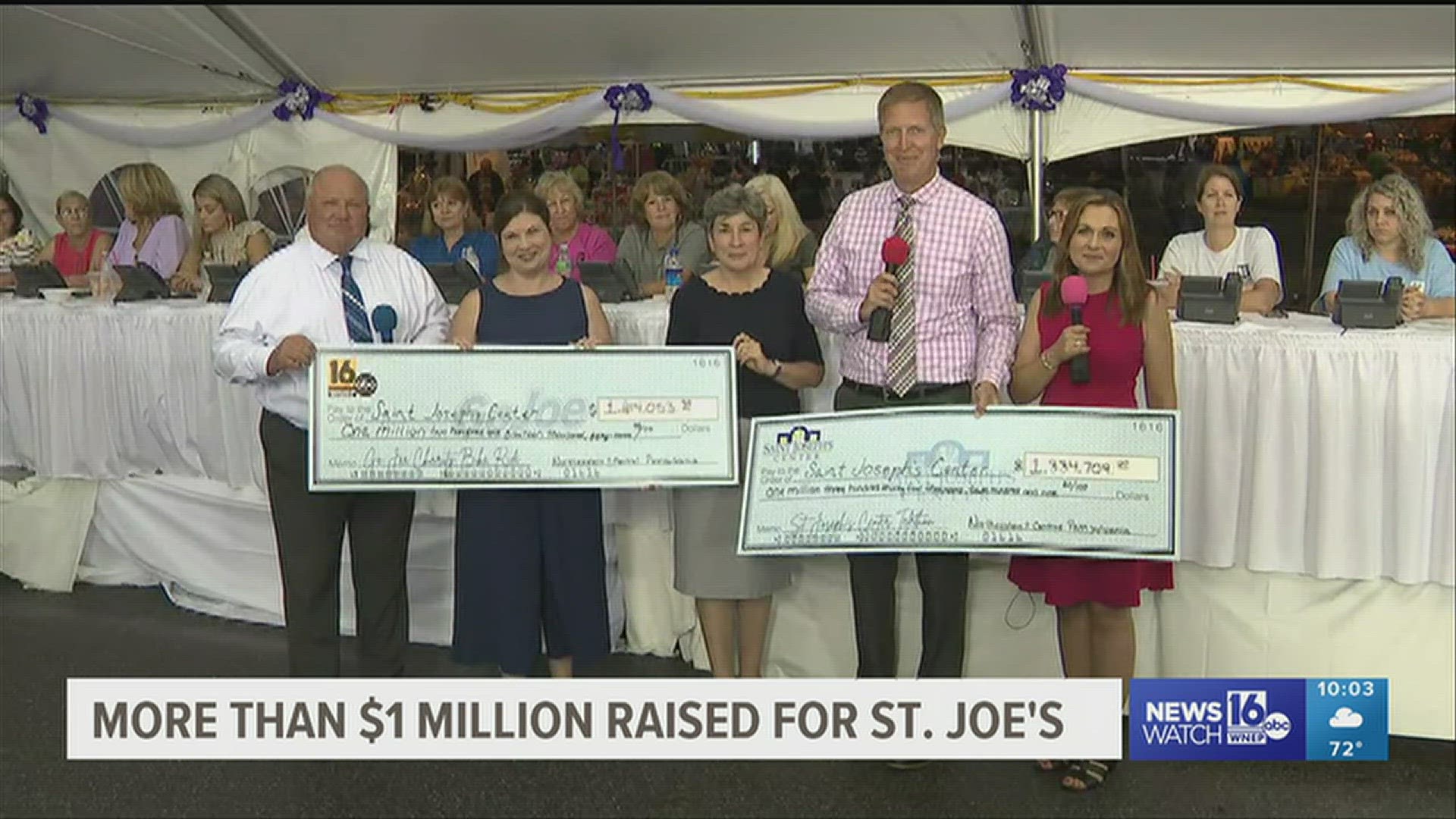 Joe Snedeker's two-wheel journey through our area as well as the St. Joseph's Telethon culminated in more than $1 million raised for St. Joseph's Center.