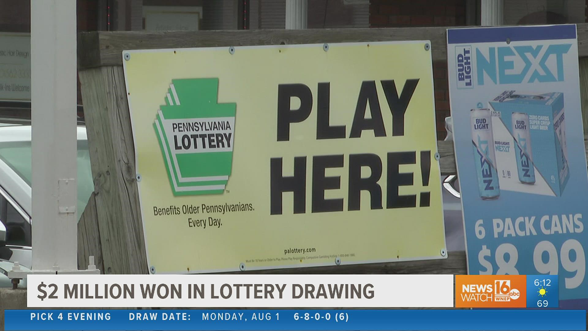 Two winning lottery tickets were sold in the past week in Lackawanna County.