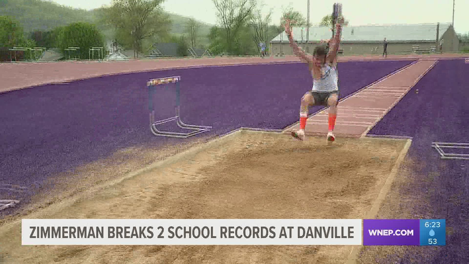 Brandon Zimmerman Breaking Records For Danville Track and Field