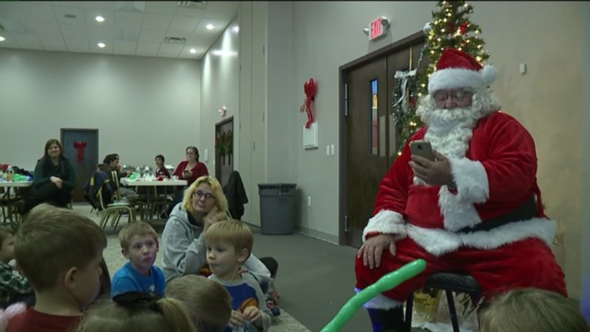 Kids Enjoy Visit from Santa in Luzerne County