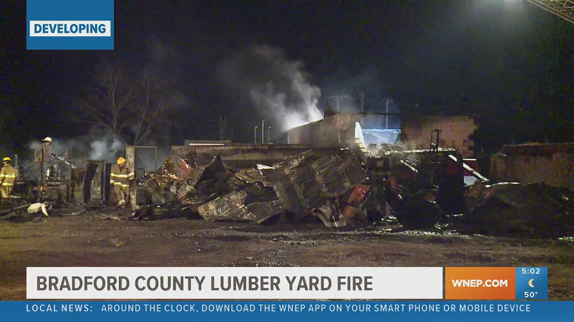 CC Allis &Sons lumber yard destroyed in a fire late Monday evening