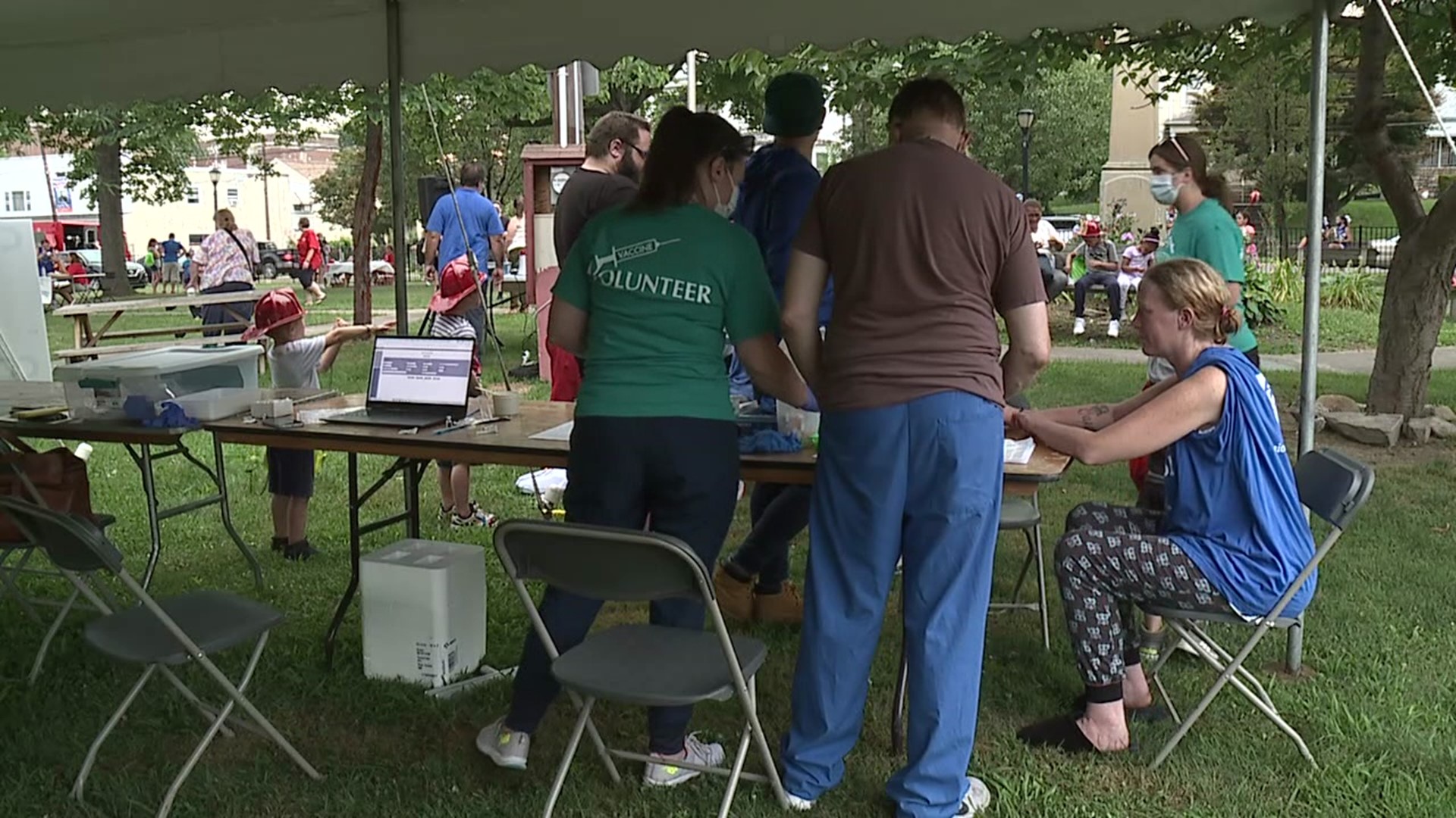 The Scranton Federation of Teachers got students and staff together for some fun and free COVID-19 vaccines.