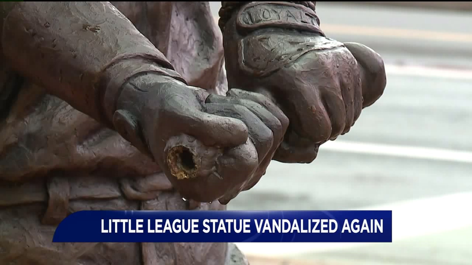 Little League Statue Vandalized Again