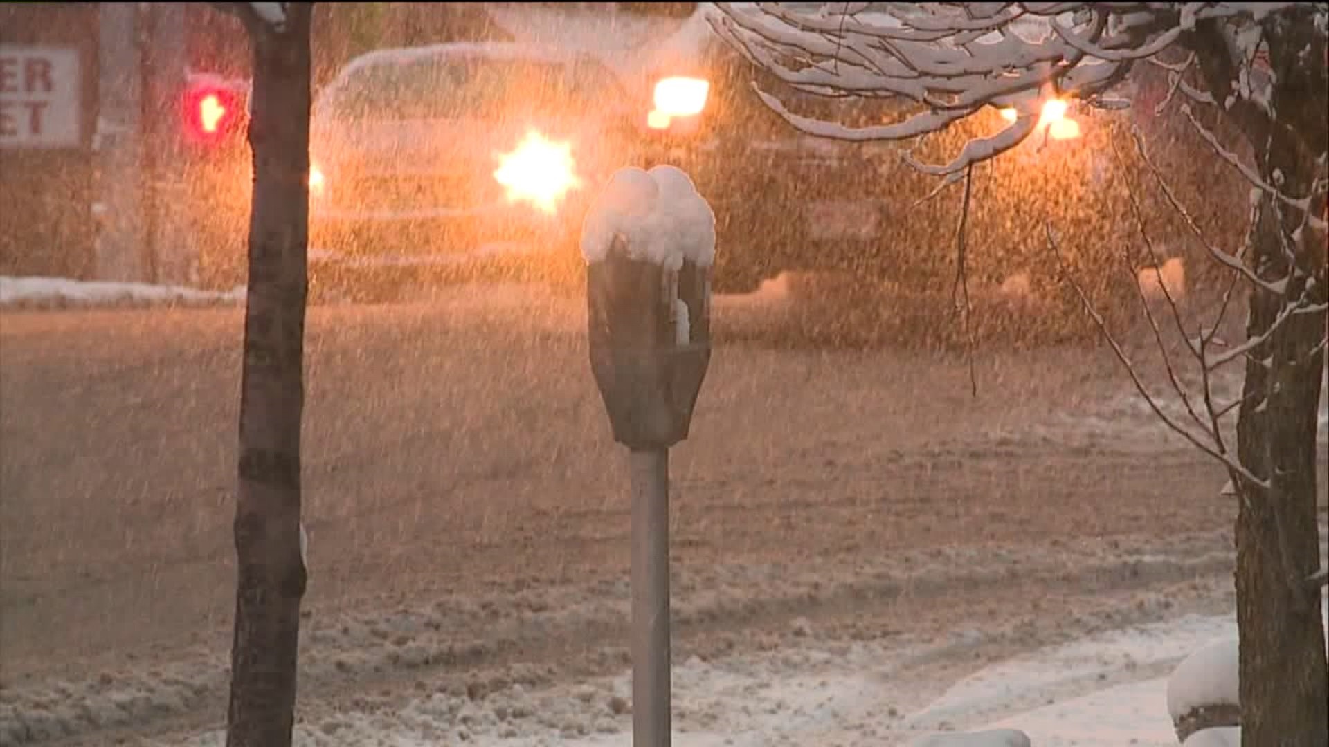 Another Nor`easter Brings Snow-Covered Roads in Wayne County