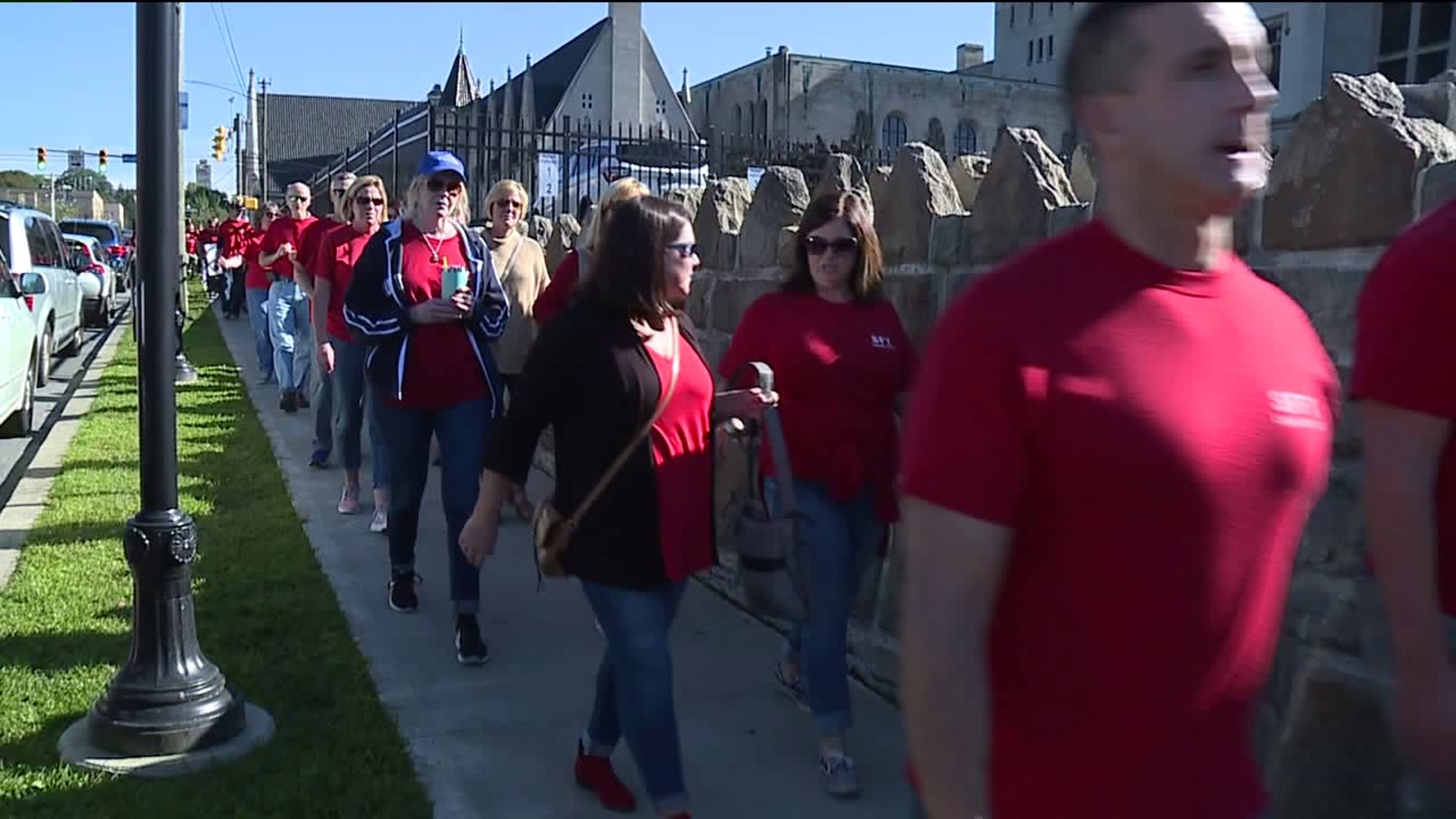 Scranton Teachers Union Rallies Outside Administration Building for New Contracts