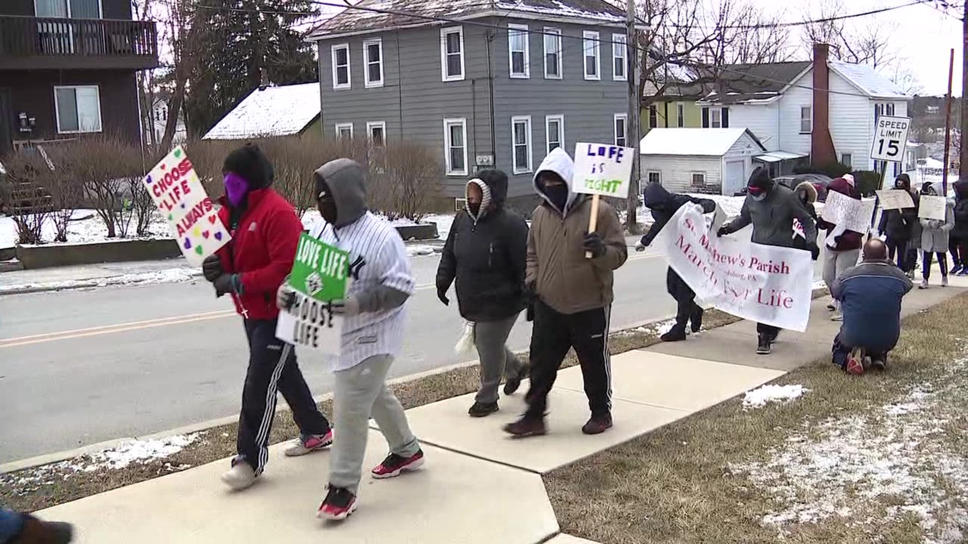 A group of churchgoers in Monroe County held their own March for Life. The annual event, normally held in D.C. is being done virtually because of the pandemic.