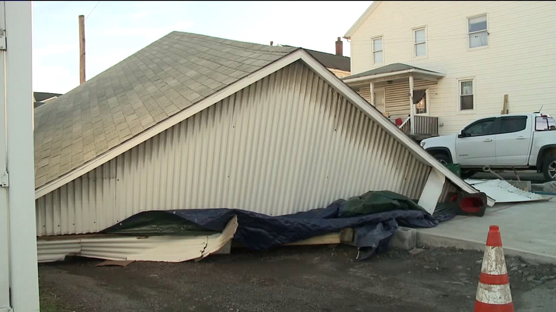 Strong Winds Blamed for Garage Collapse in Dupont