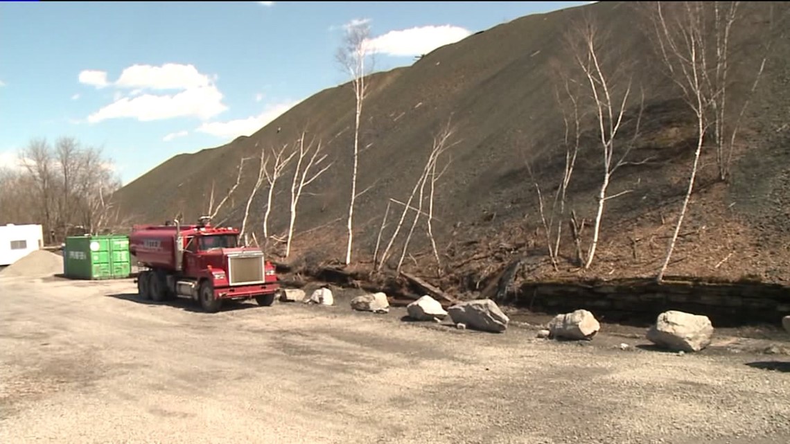 Work Begins to Remove Swoyersville Culm Bank