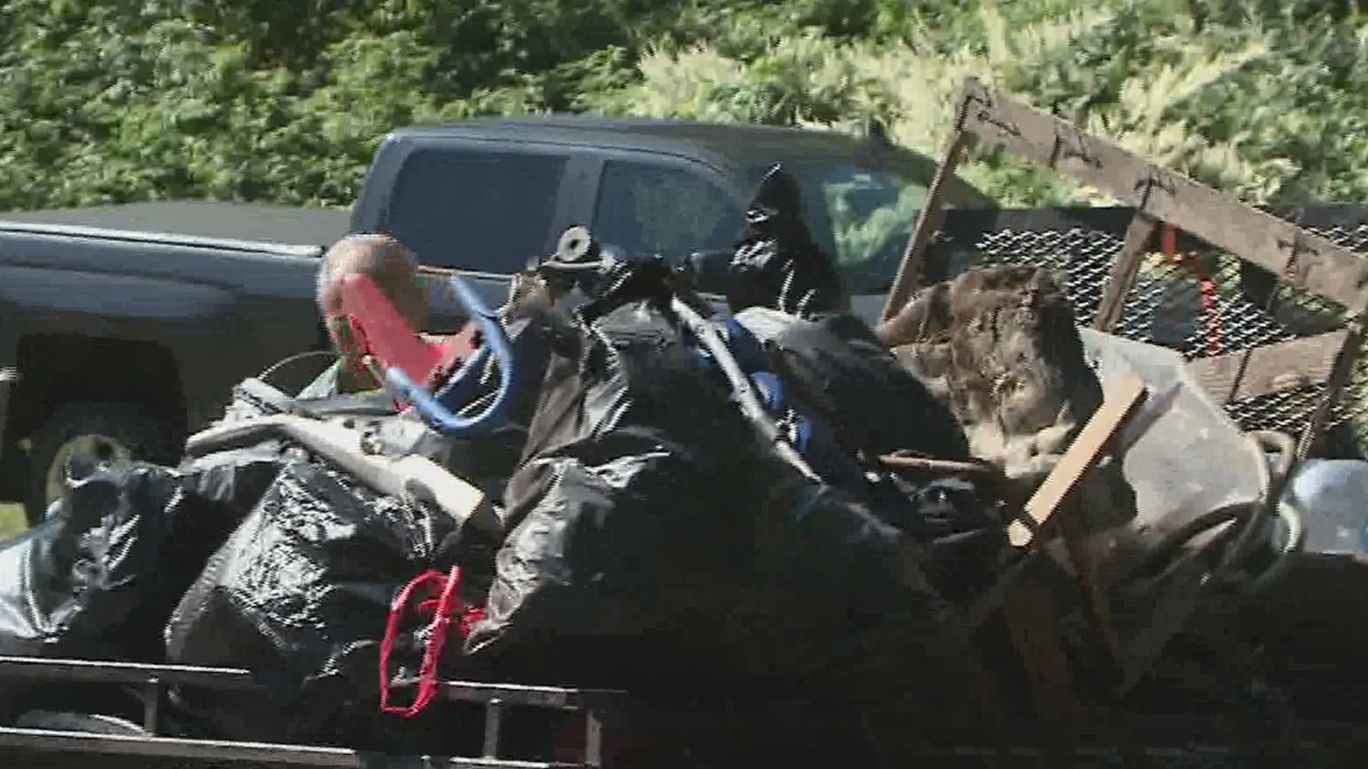 Nearly a dozen volunteers to clean up the mess others left behind.