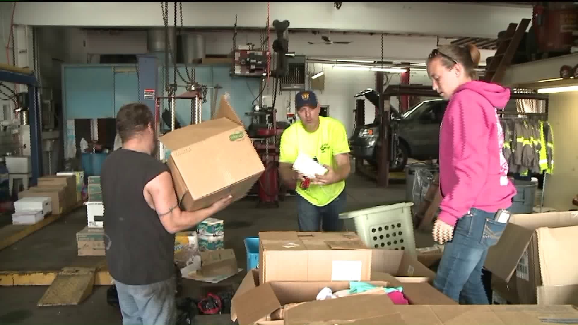 Garage Owner, Employees Gear Up to Head Down to Texas to Deliver Donations