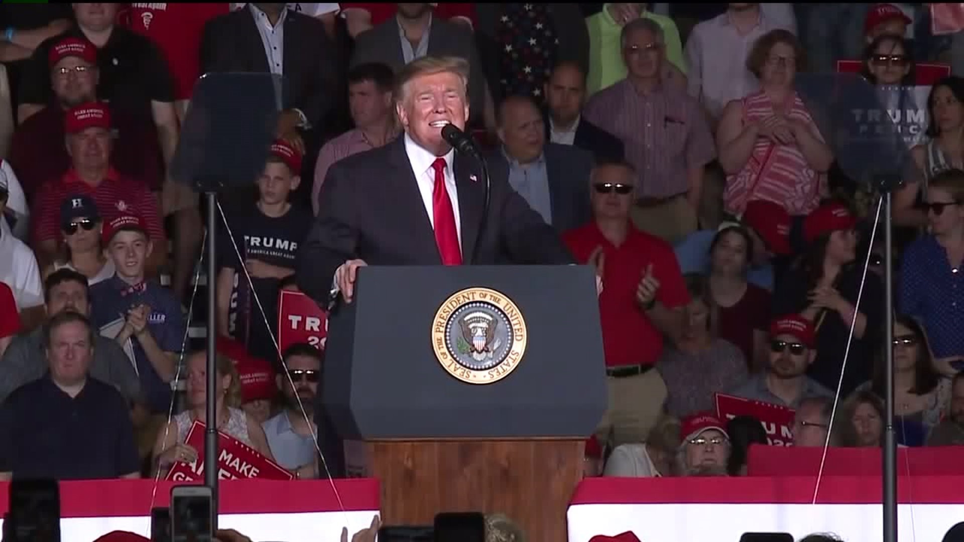 Thousands Attend Rally with President Trump