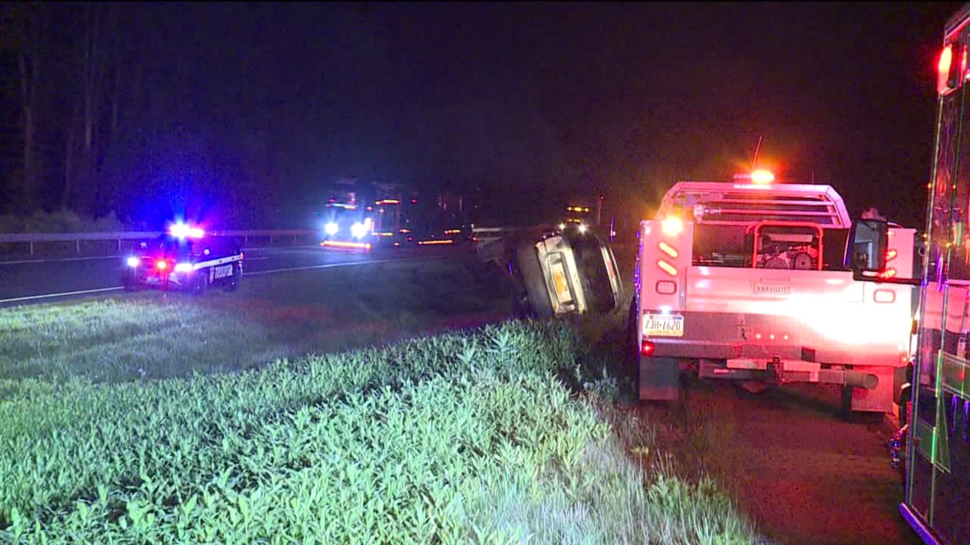 Rollover Sends One Person to Hospital