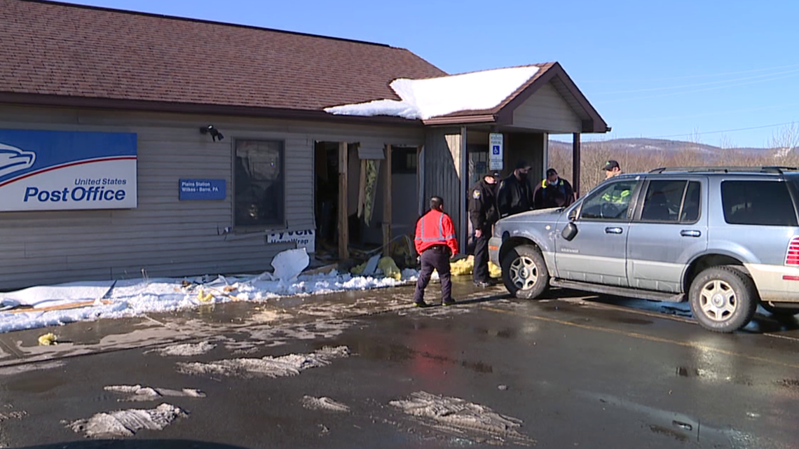 Post office condemned after crash in Luzerne County