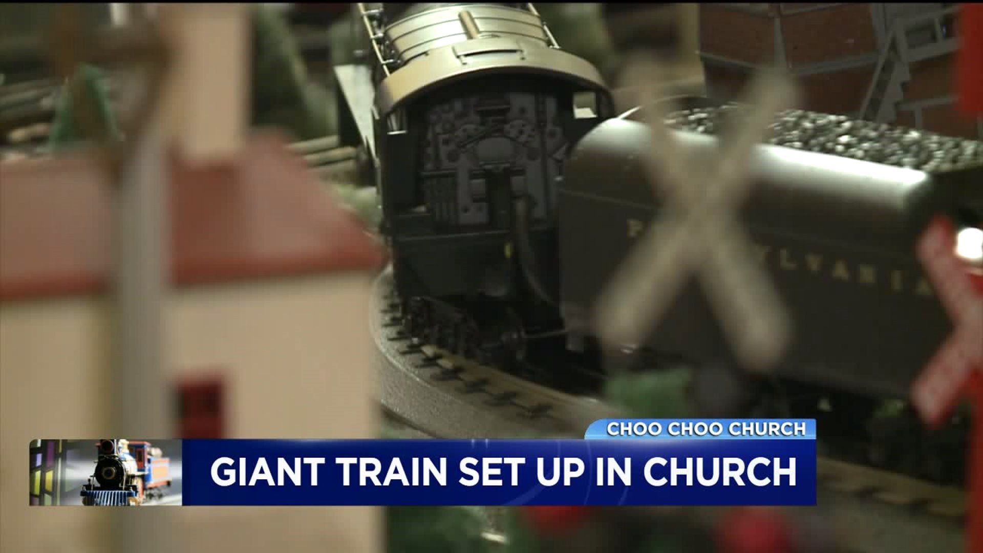 Giant Train Set Up in Church