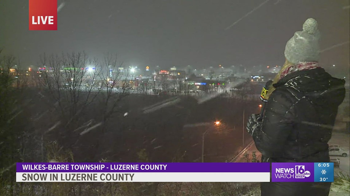 Winter weather conditions in Luzerne county