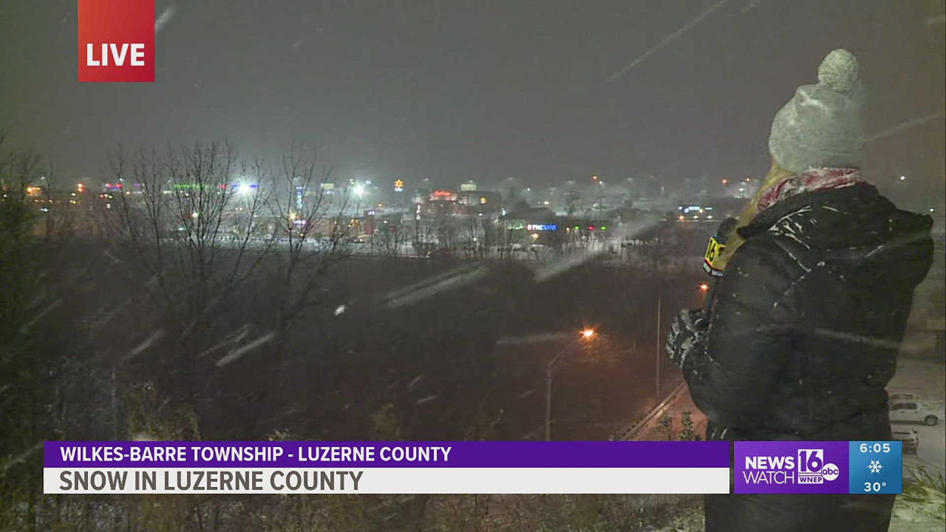 Newswatch 16's Emily Kress shares how the weather conditions are in Wilkes-Barre Township.