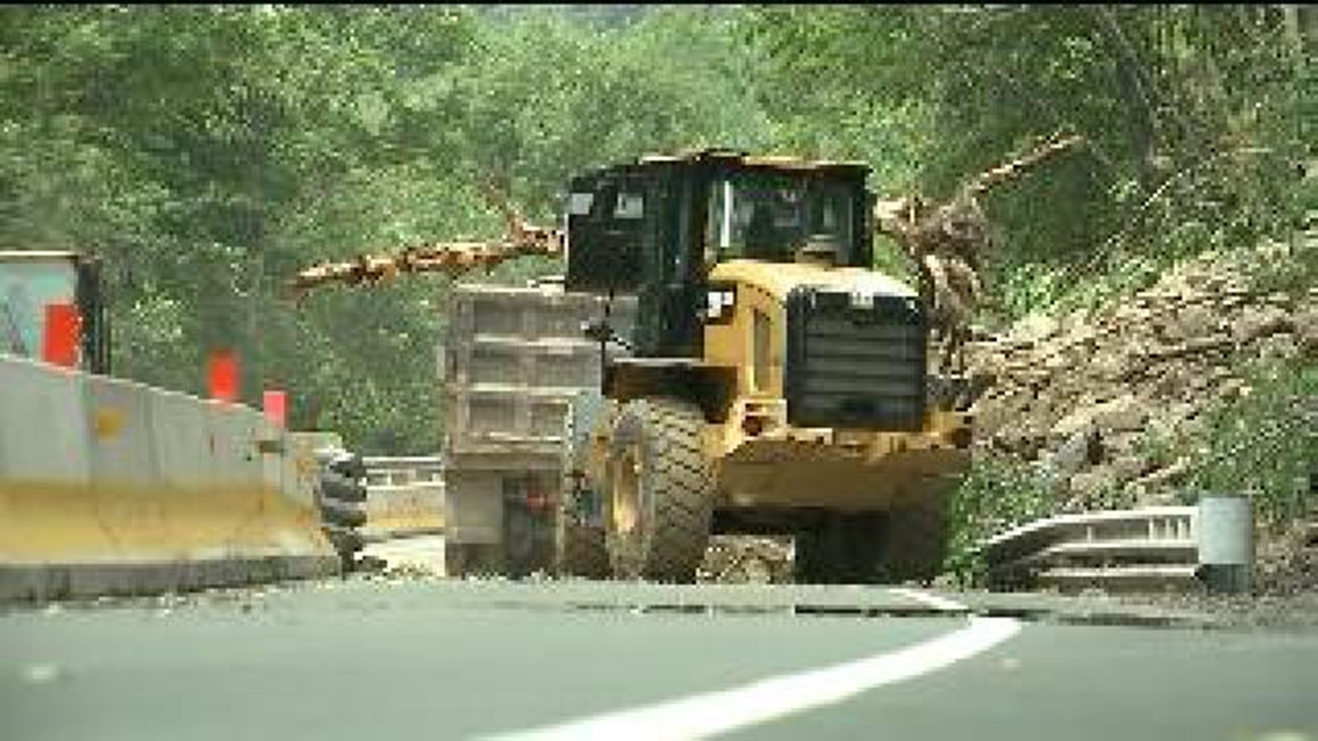 UPDATE: Road Reopens After Blasting Debris Slides Down Hill