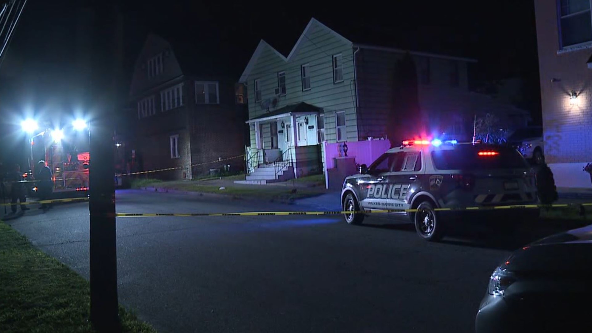 A basketball game in a park interrupted by gunfire in Wilkes-Barre. One person was hurt, and another's in cuffs.