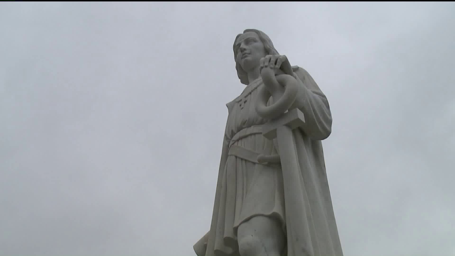 Pittston Columbus Statue Returned to Rightful Place