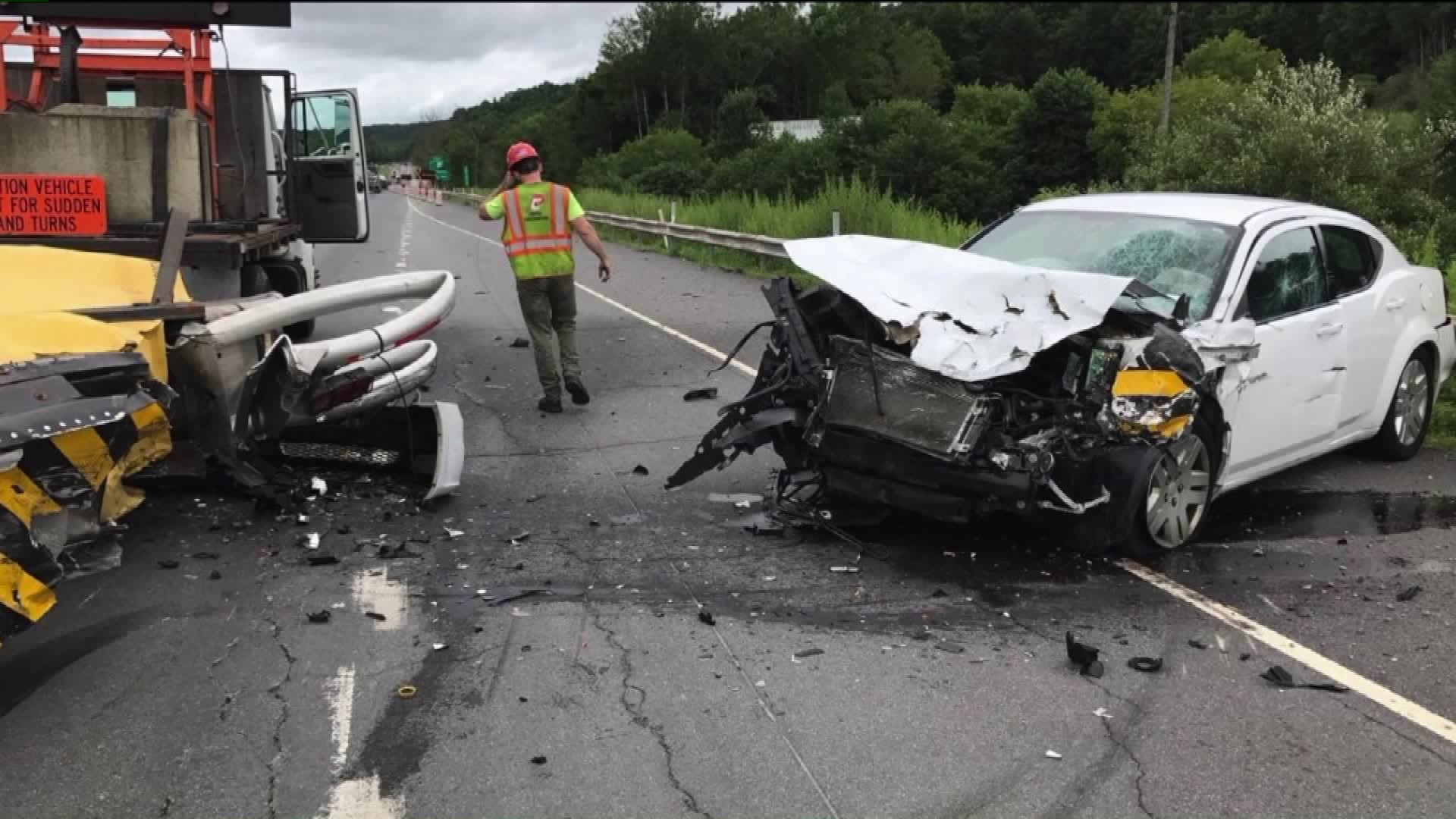 Driver Hurt in Work Zone Crash in Susquehanna County