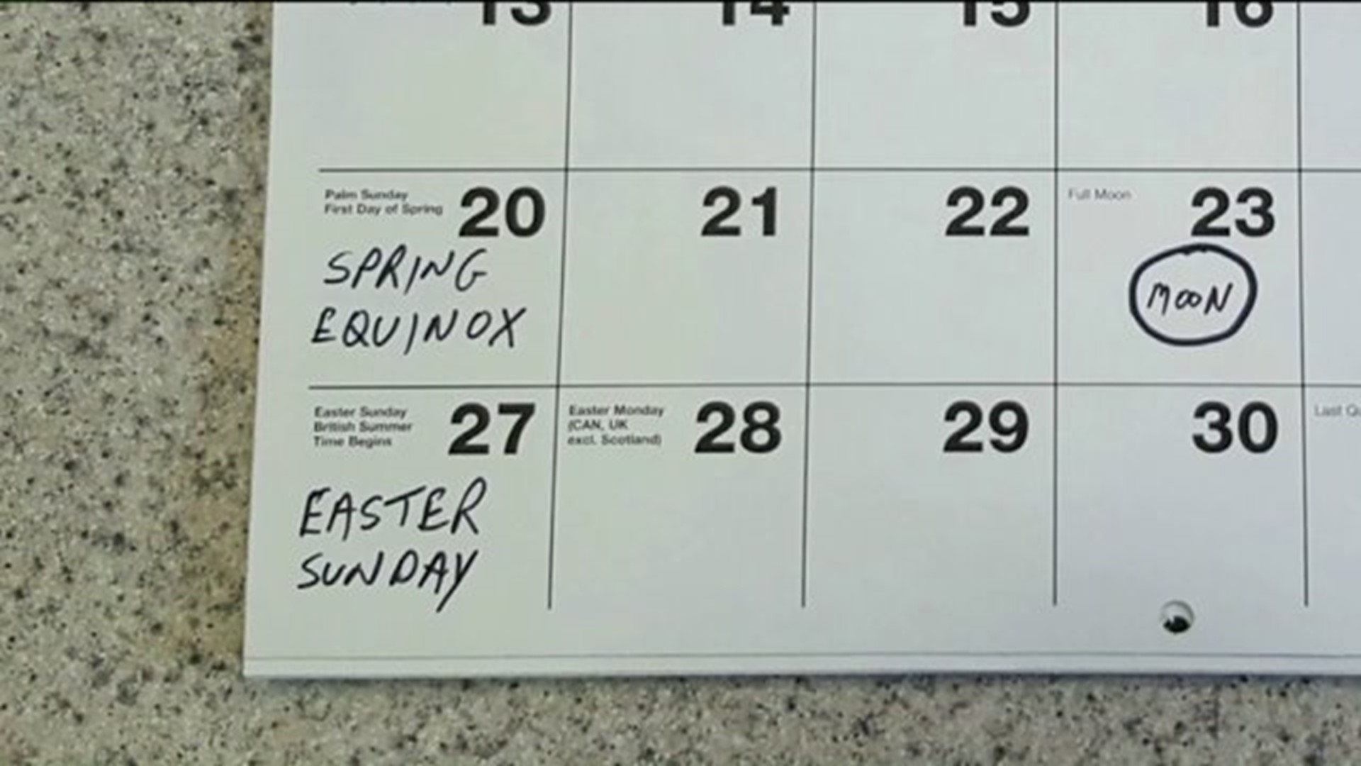 Wham Cam: Date of Easter?