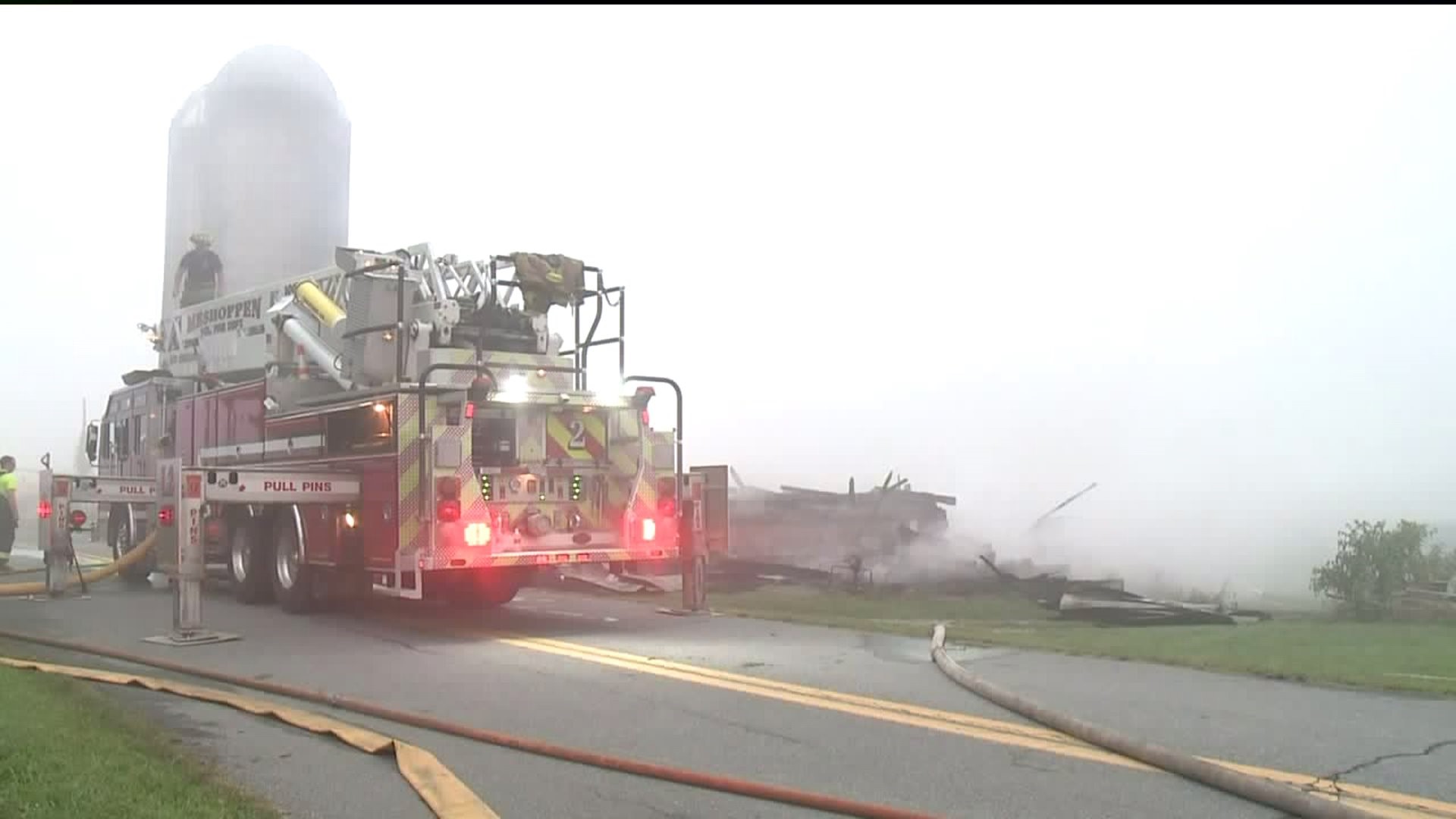 Barn Leveled by Fire in Wyoming County