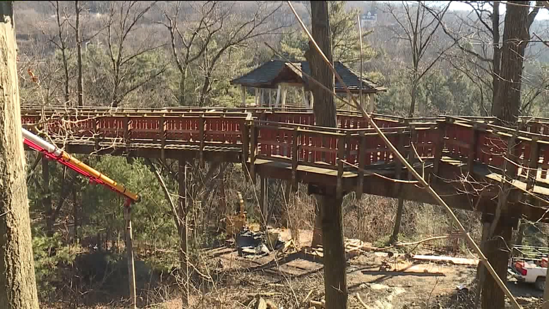 Repairs Begin on Wenzel Treehouse at Nay Aug