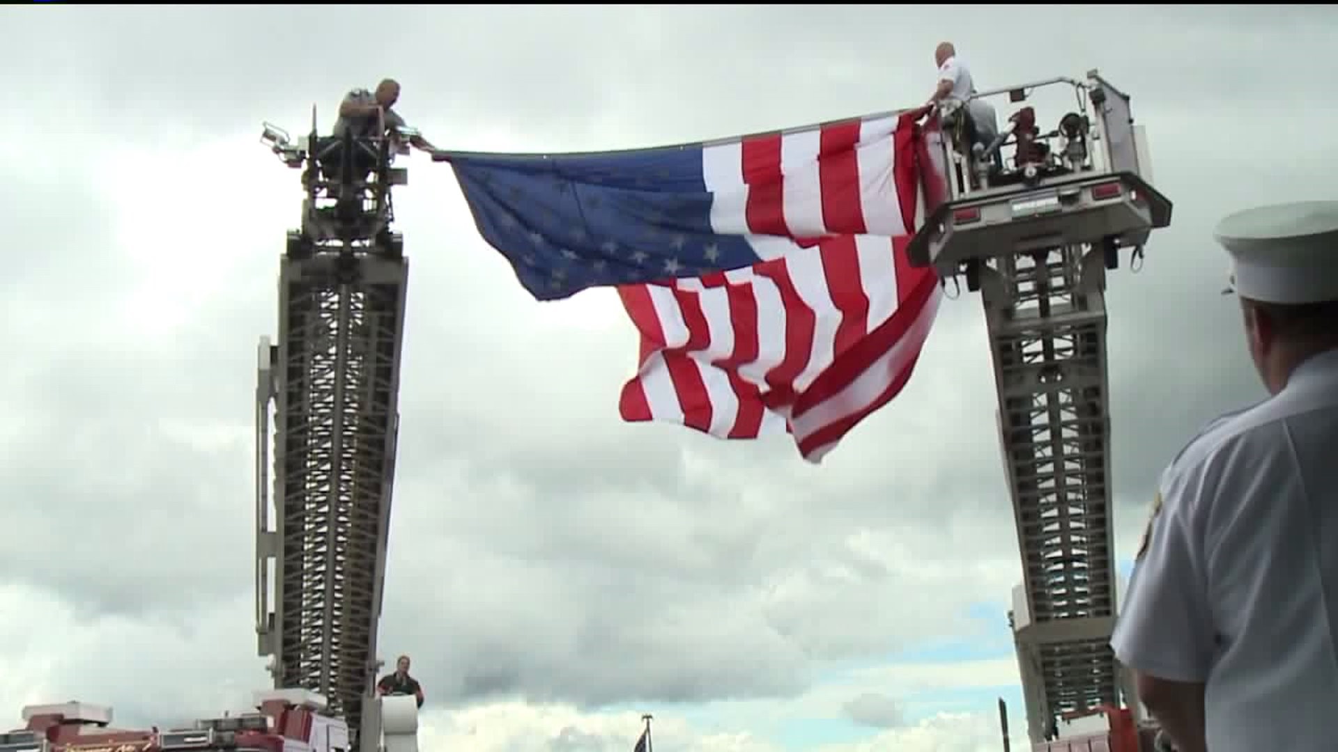 Hazleton Fire Honors the Red White and Blue