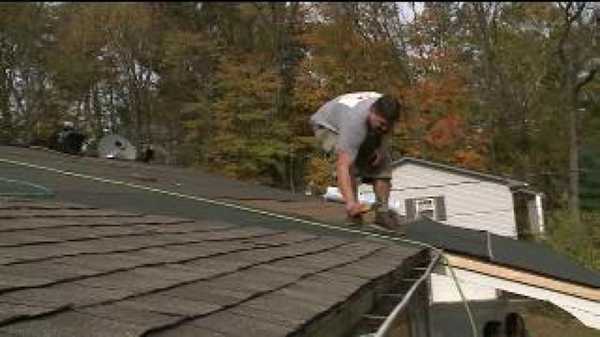 Volunteers Repair Roof For Senior in Need
