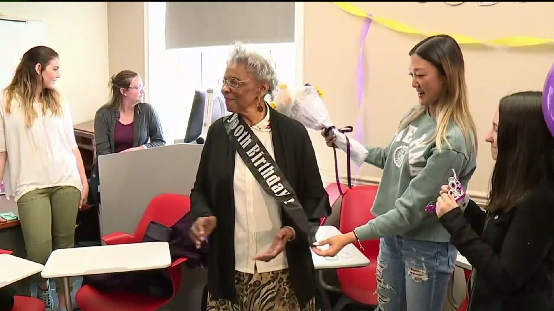 East Stroudsburg University Student Celebrates 90th Birthday on Campus