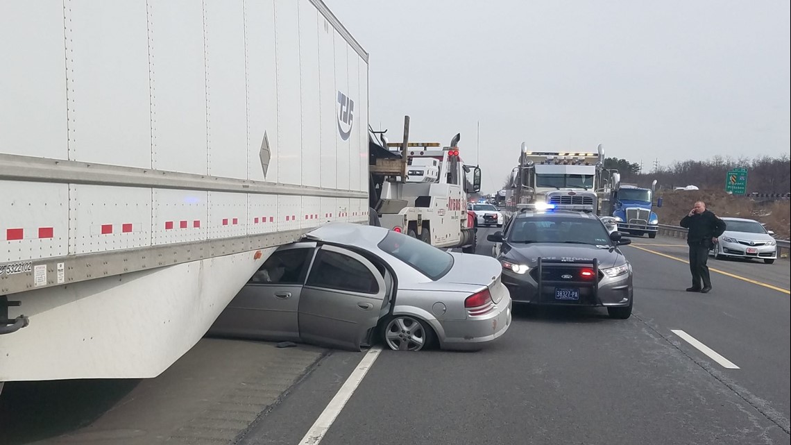 Car Ends Up Under Rig in I81 Crash