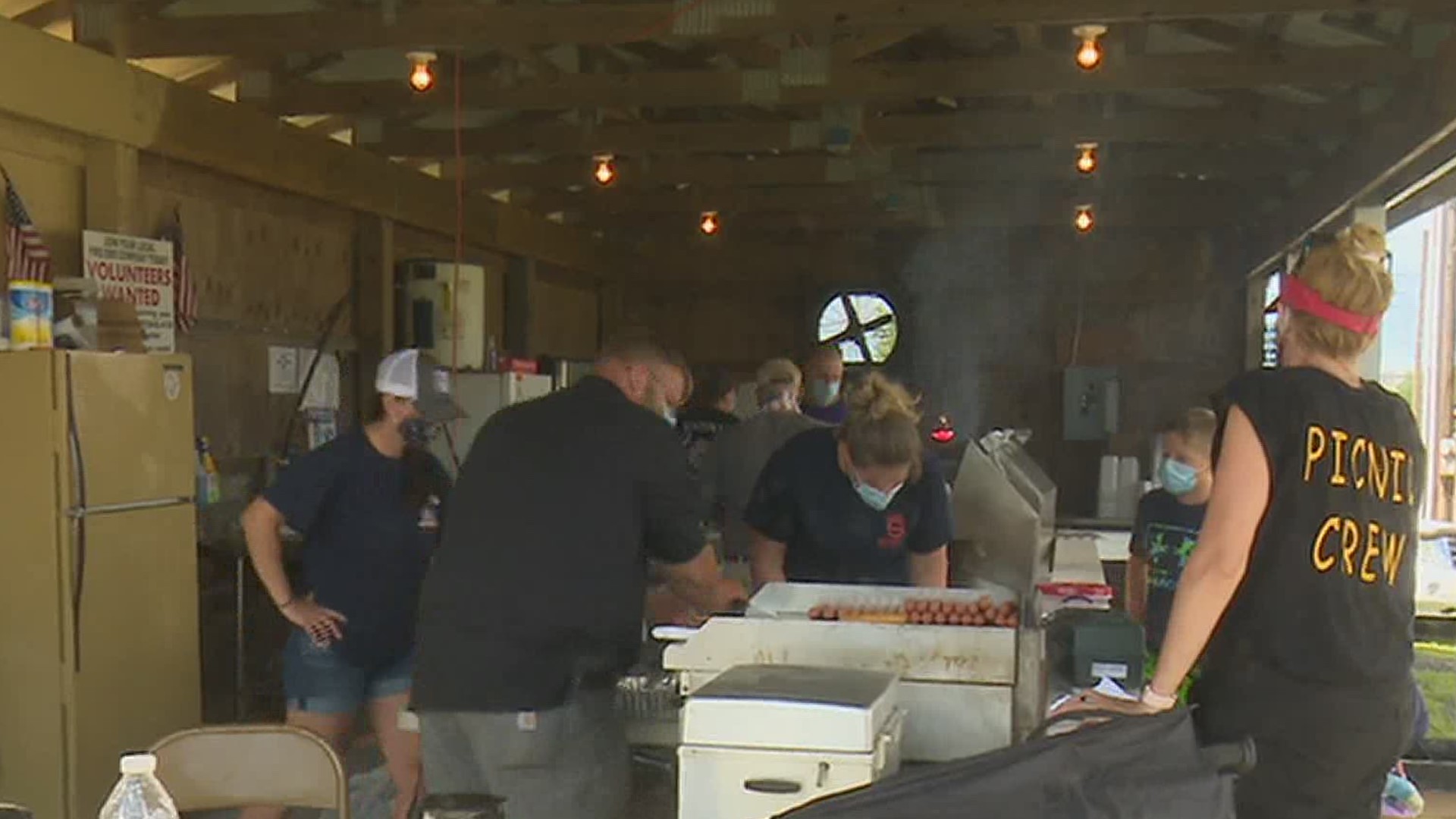 Covington Fire Company near Daleville usually has festivities from Tuesday through Saturday but because of Coronavirus, officials decided to cut it back to one day.