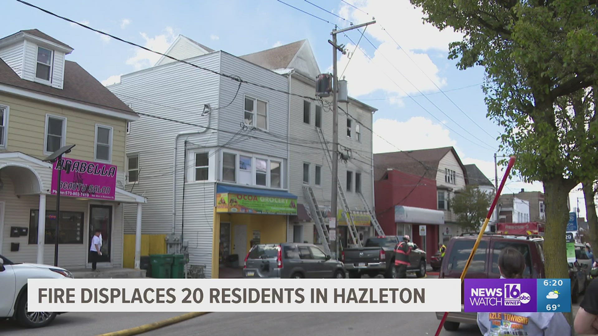 20 people were displaced after a kitchen fire spread to other units.