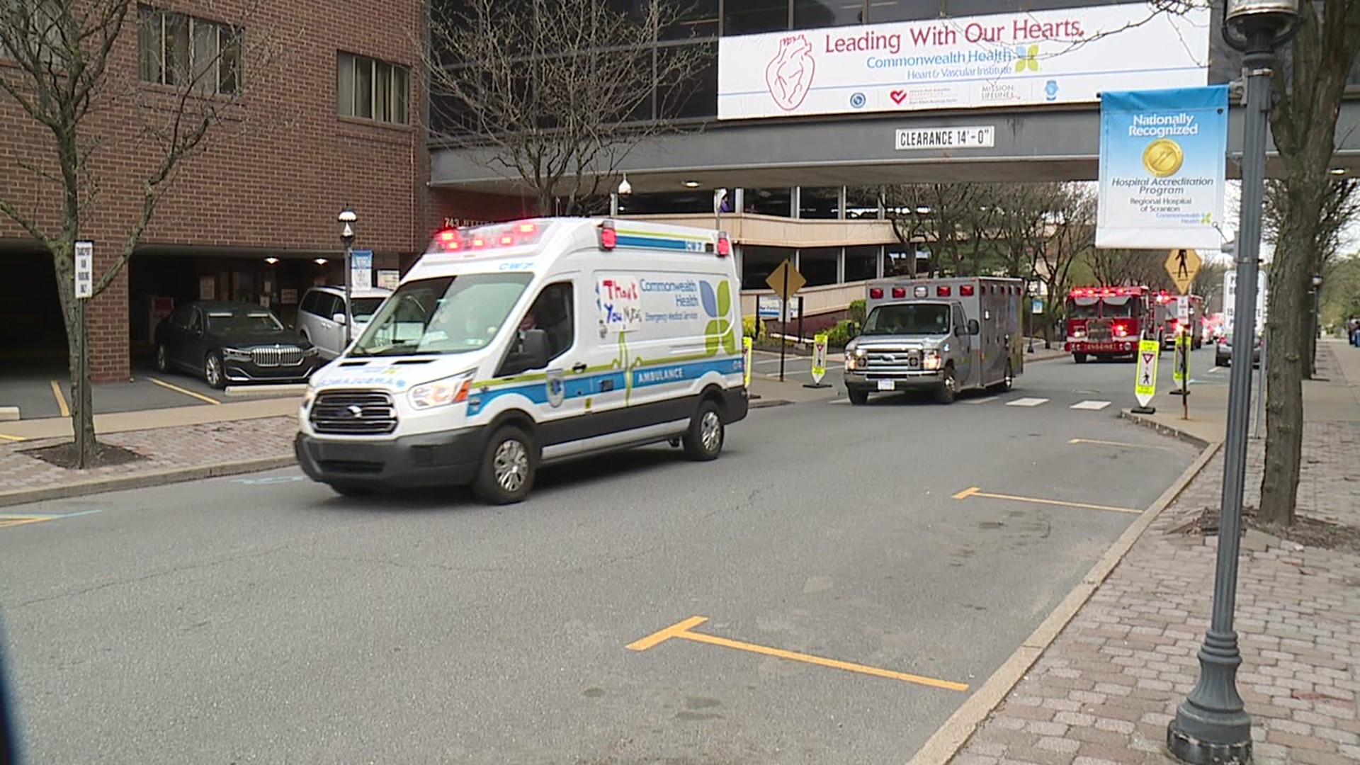 Today is National Nurses' Day and to honor the nurses working at hospitals hit hard by the pandemic, other first responders took to the streets in Scranton.