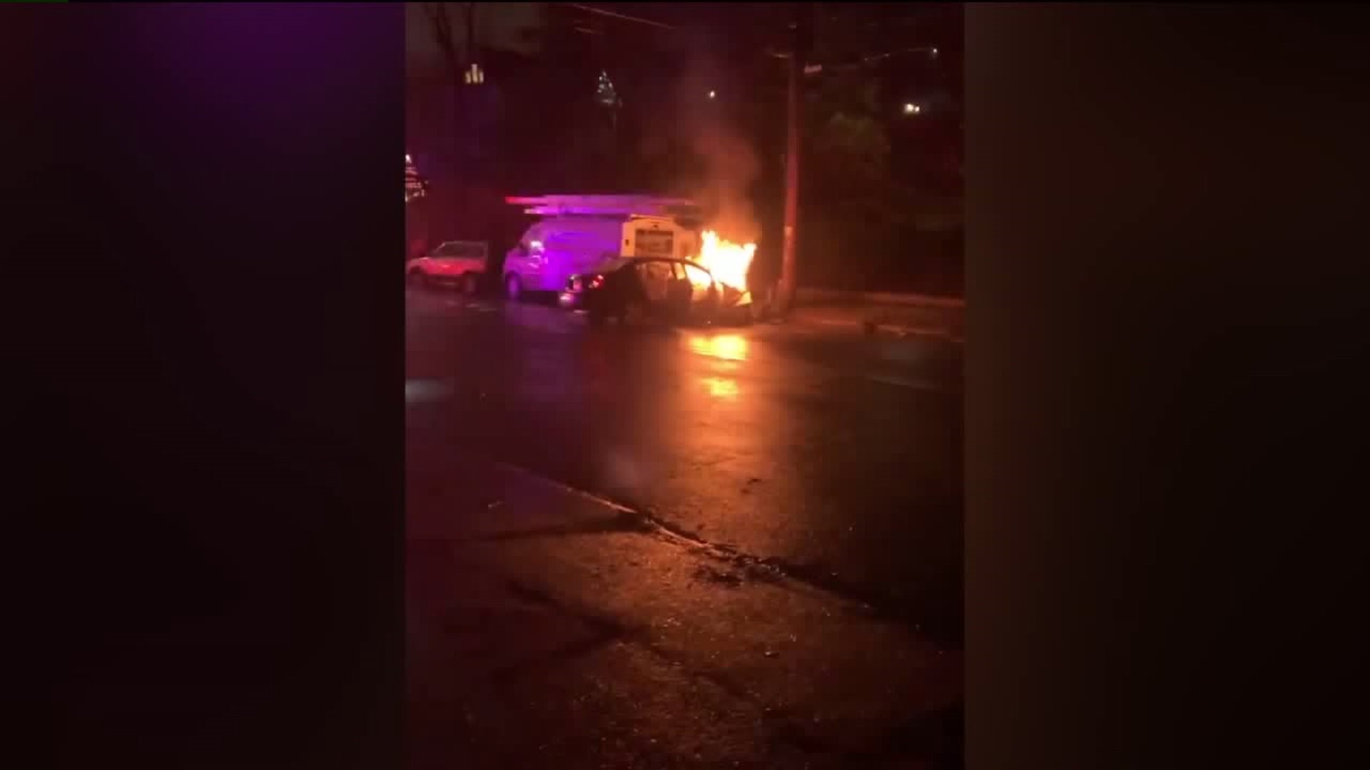 Viewer Video: Car Catches Fire in Wilkes-Barre