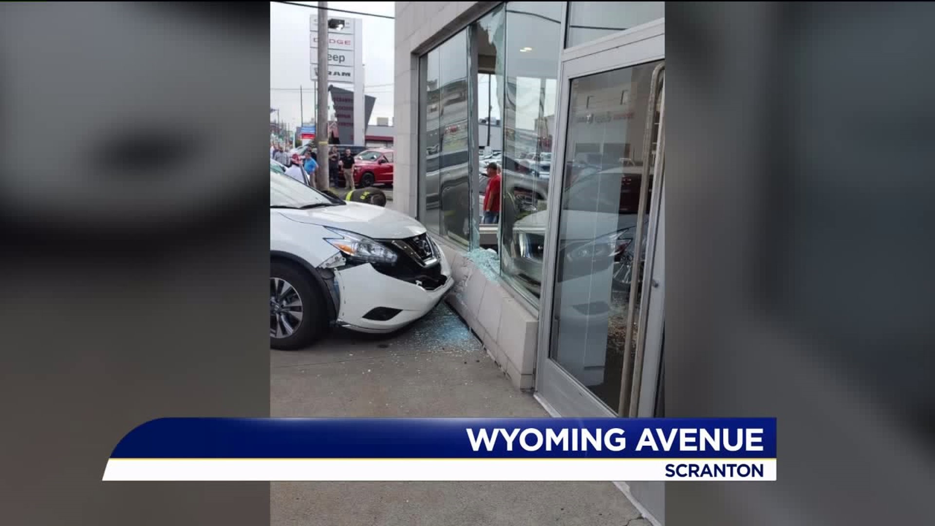 Car Crashes into Dealership in Scranton