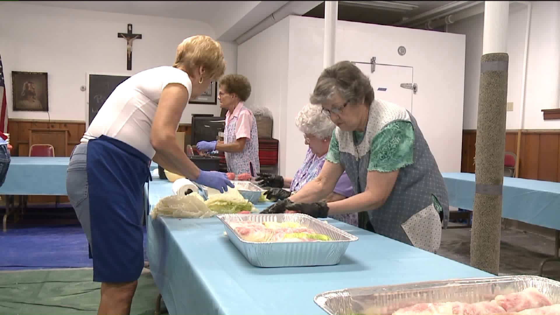 Piggy Preparation Underway for St. Mary`s Homecoming Picnic in Mocanaqua