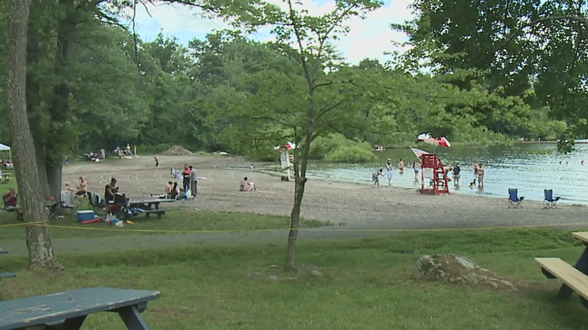 Sunday was a great day to spend at the lake, and that's just what people did in one part of Wayne County.