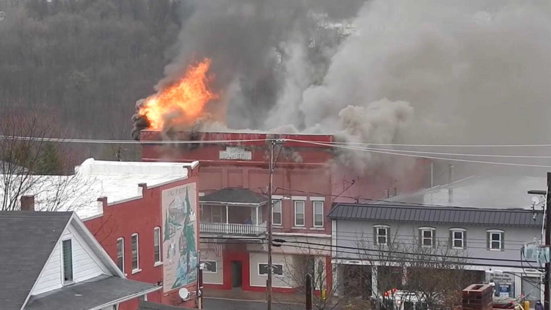 Flames broke out after 4 p.m. on Friday.