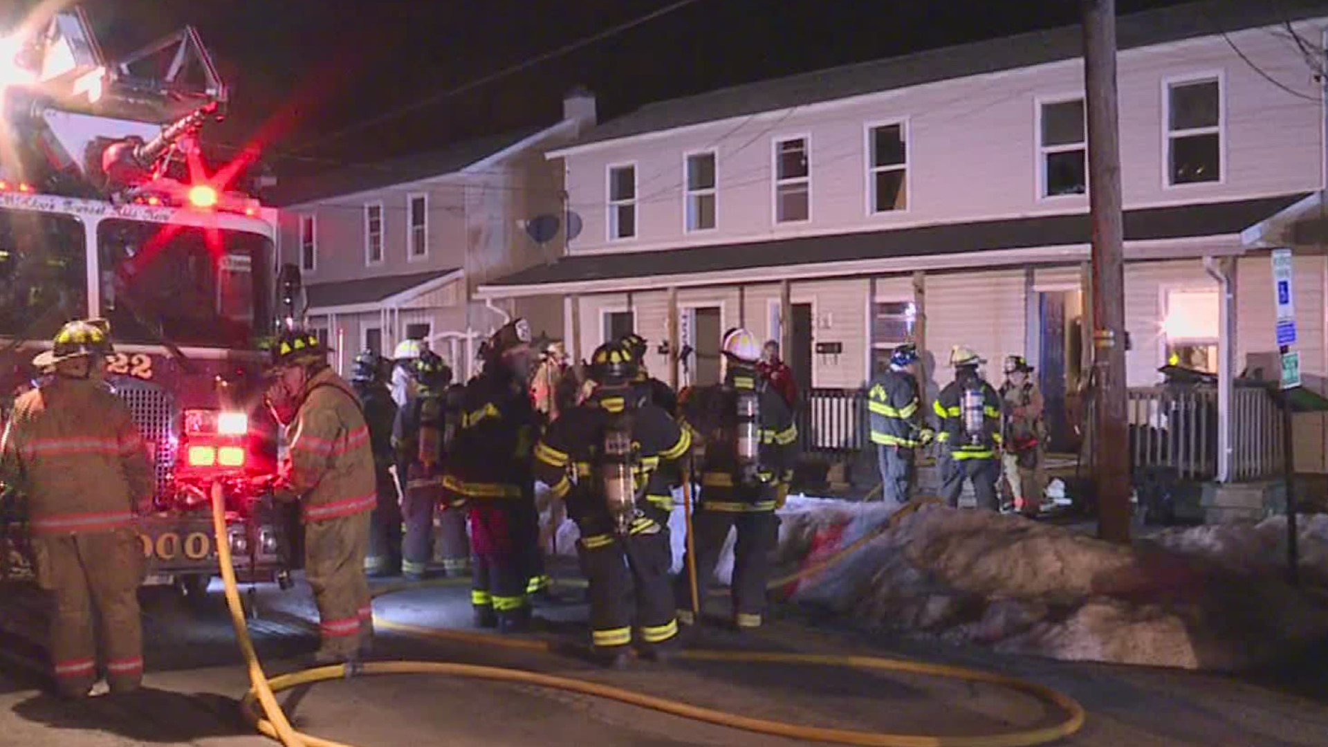 A toddler was taken to the hospital after a fire in Schuylkill County Thursday morning.