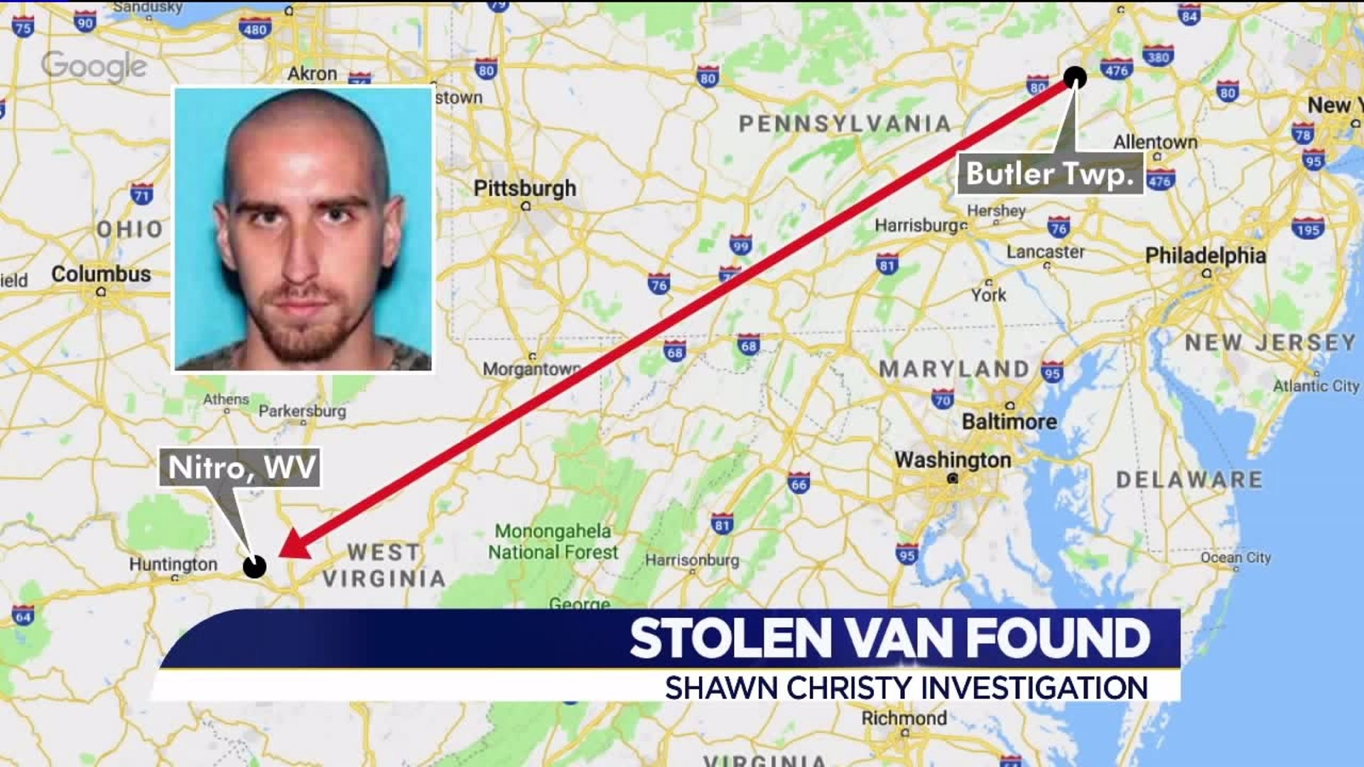 Van Allegedly Stolen by Fugitive Shawn Christy Found in West Virginia