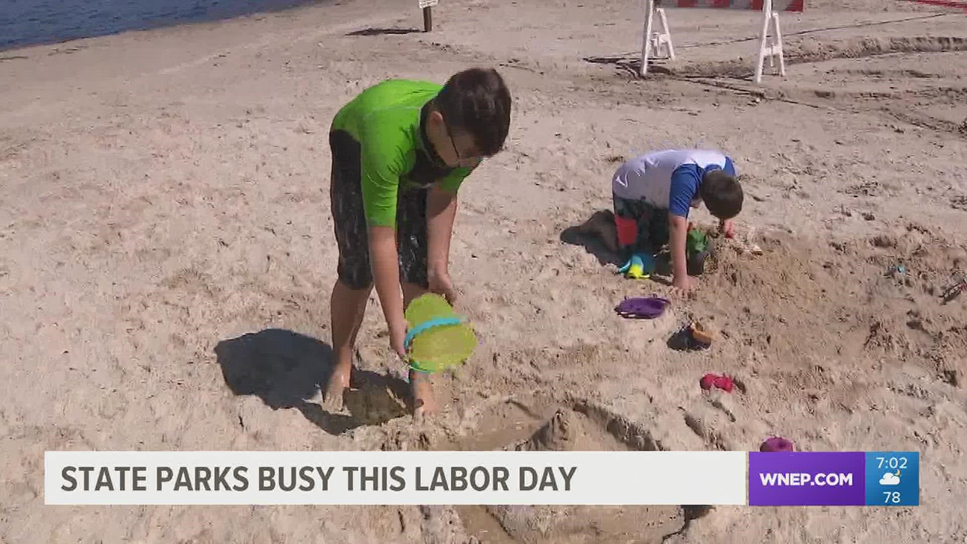 People who did not have to labor on Labor Day spent the day at Tobyhanna State Park.